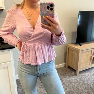 Pink Wrap Top
